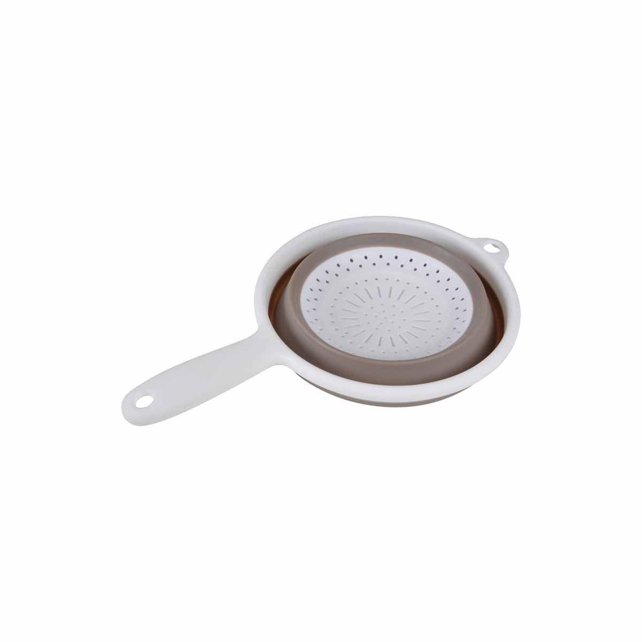 Voir la diapositive 2 : HOMEA Passoire avec manche  rétractable  36cm taupe