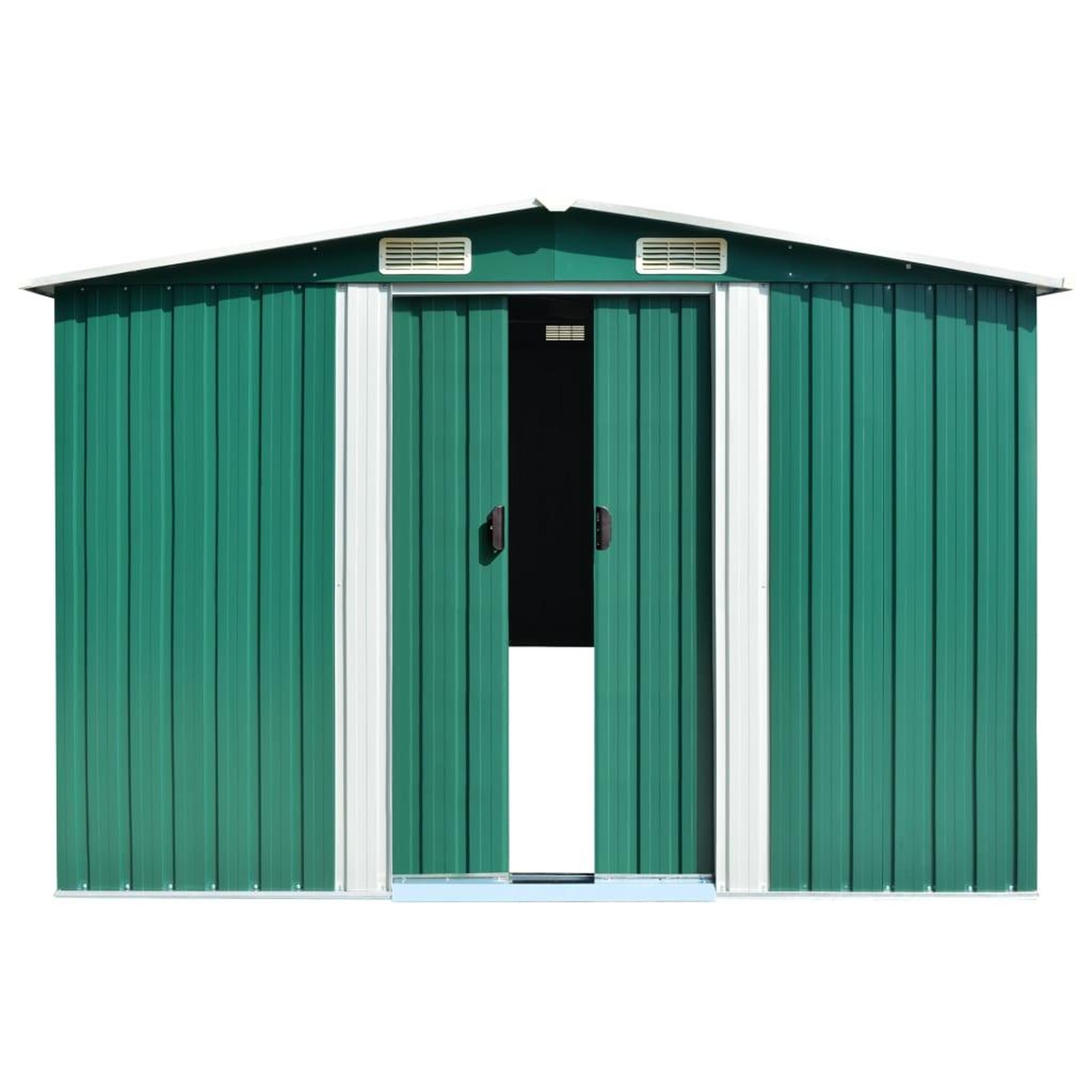 Voir la diapositive 2 : VIDAXL Abri de jardin Vert 257x990x181 cm Acier galvanise
