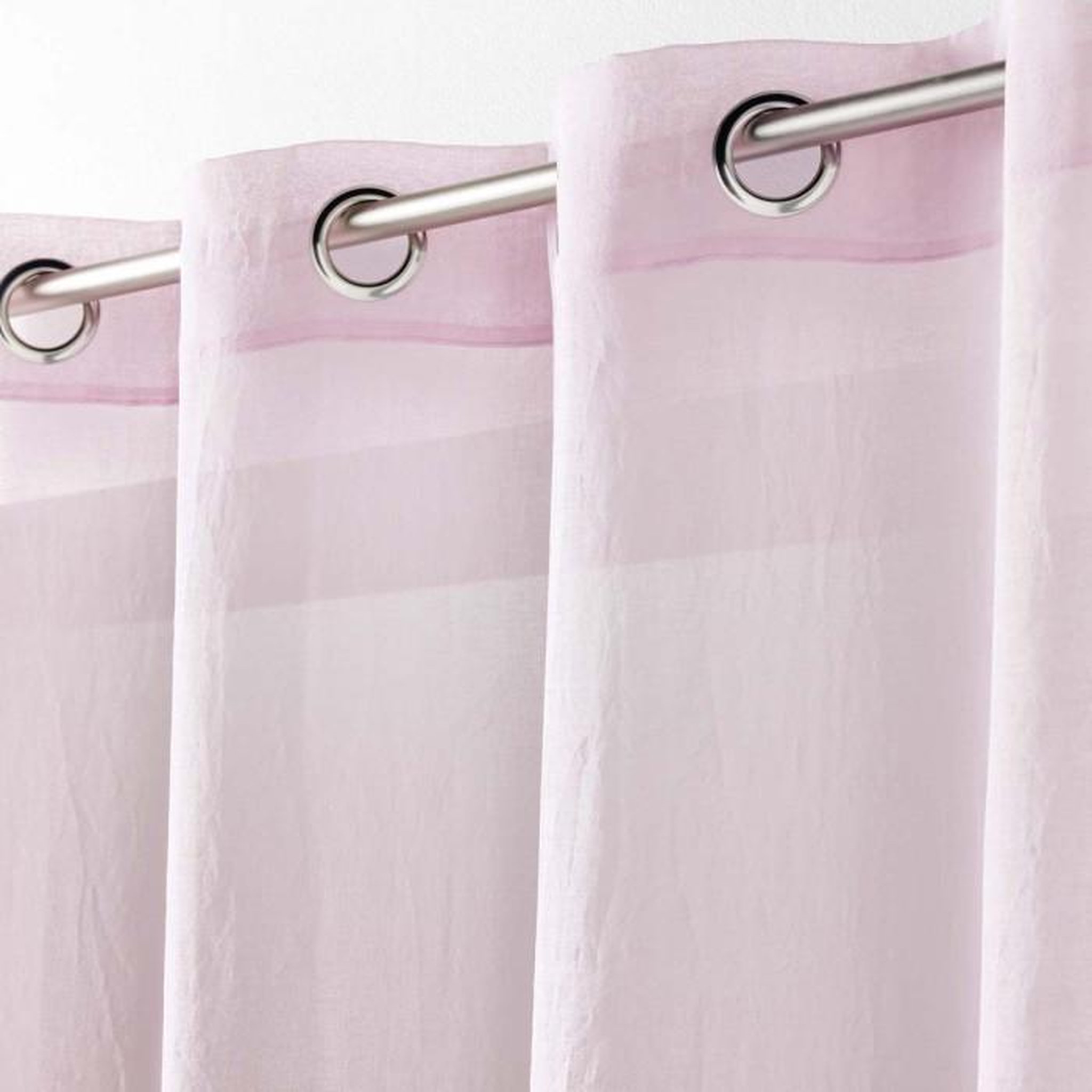 Voir la diapositive 3 : Paris Prix Rideau Voilage  Telma  140x240cm Rose