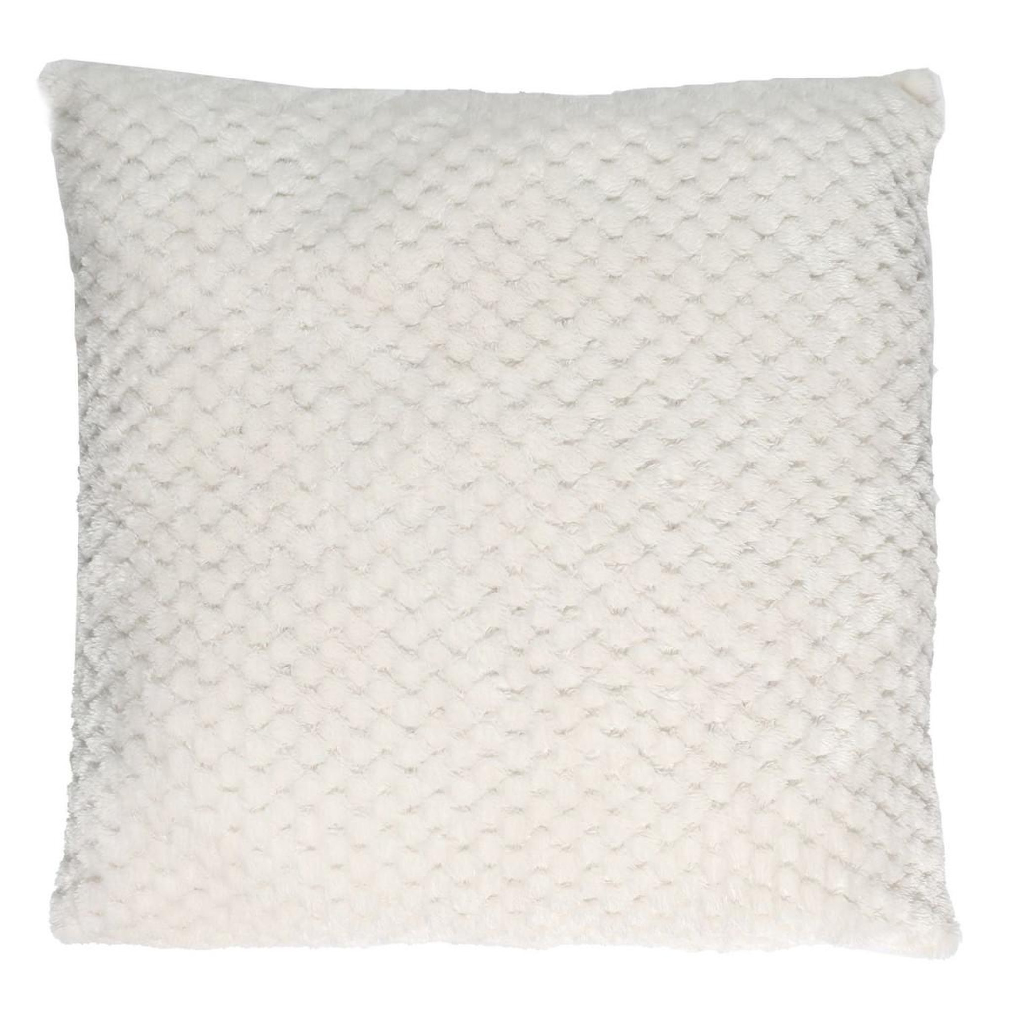 The Home Deco Factory Coussin déco nid d'abeille  crush  40x40cm blanc