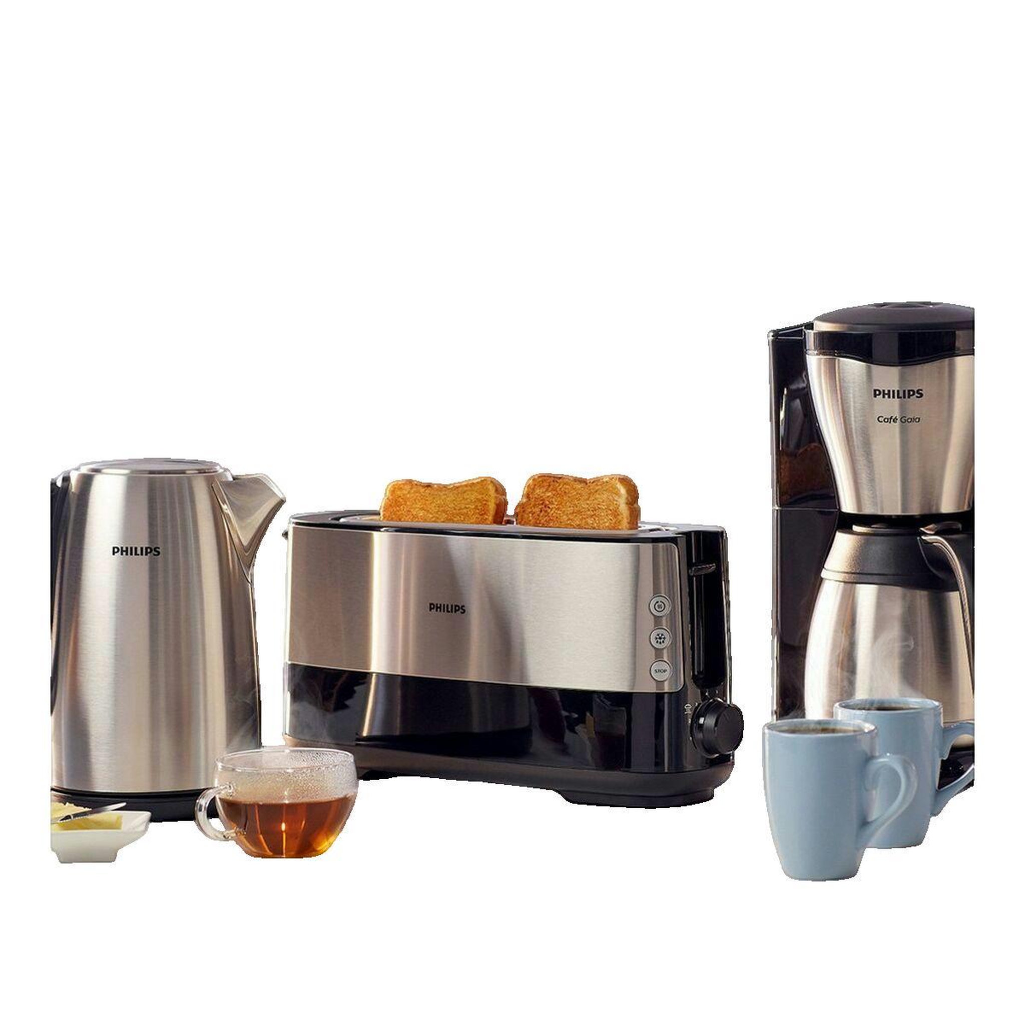 Voir la diapositive 3 : Philips Bouilloire Philips HD9351/90 Viva métal inox