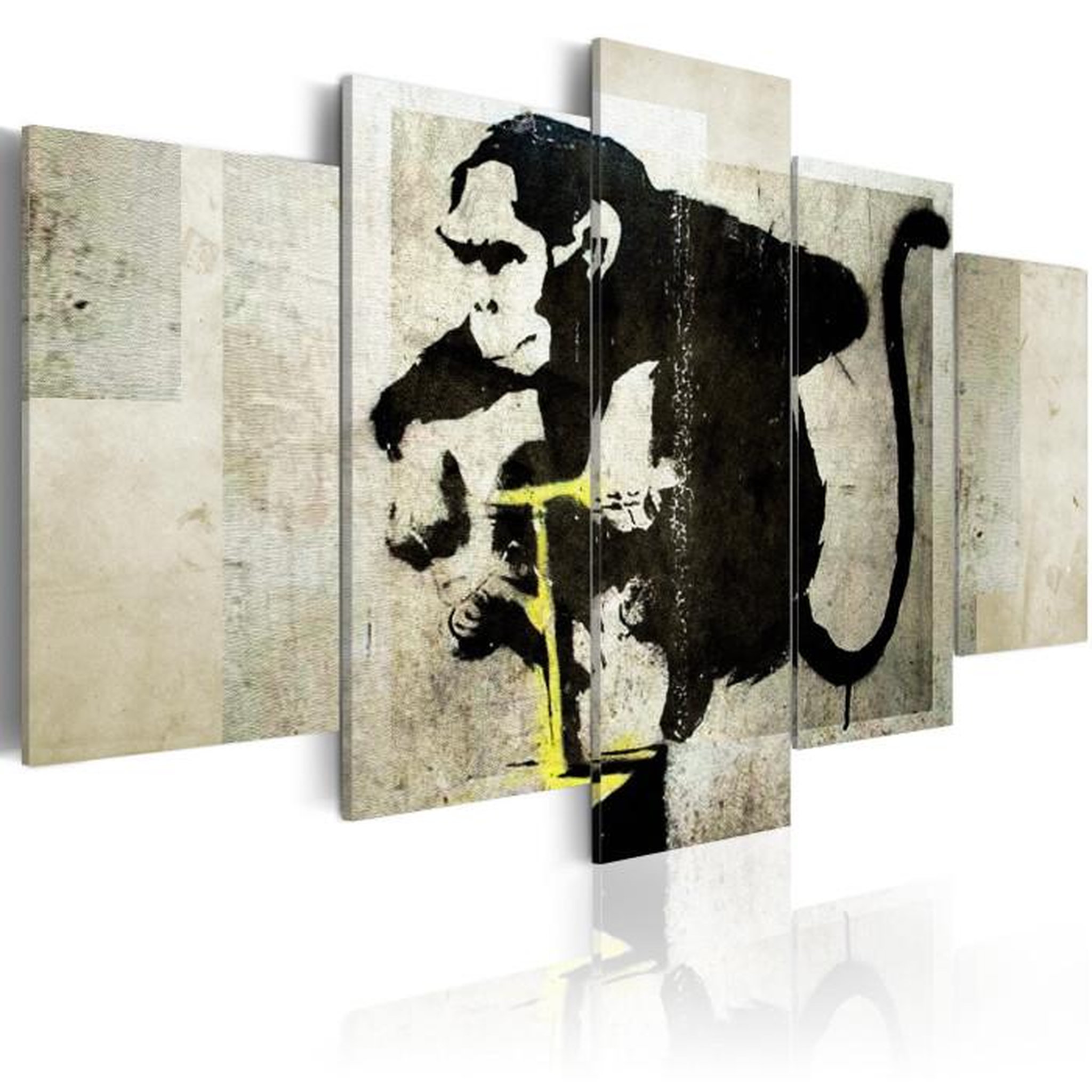 Paris Prix Tableau Imprimé  Monkey TNT Detonator - Banksy. Coloris disponibles : Multicolore