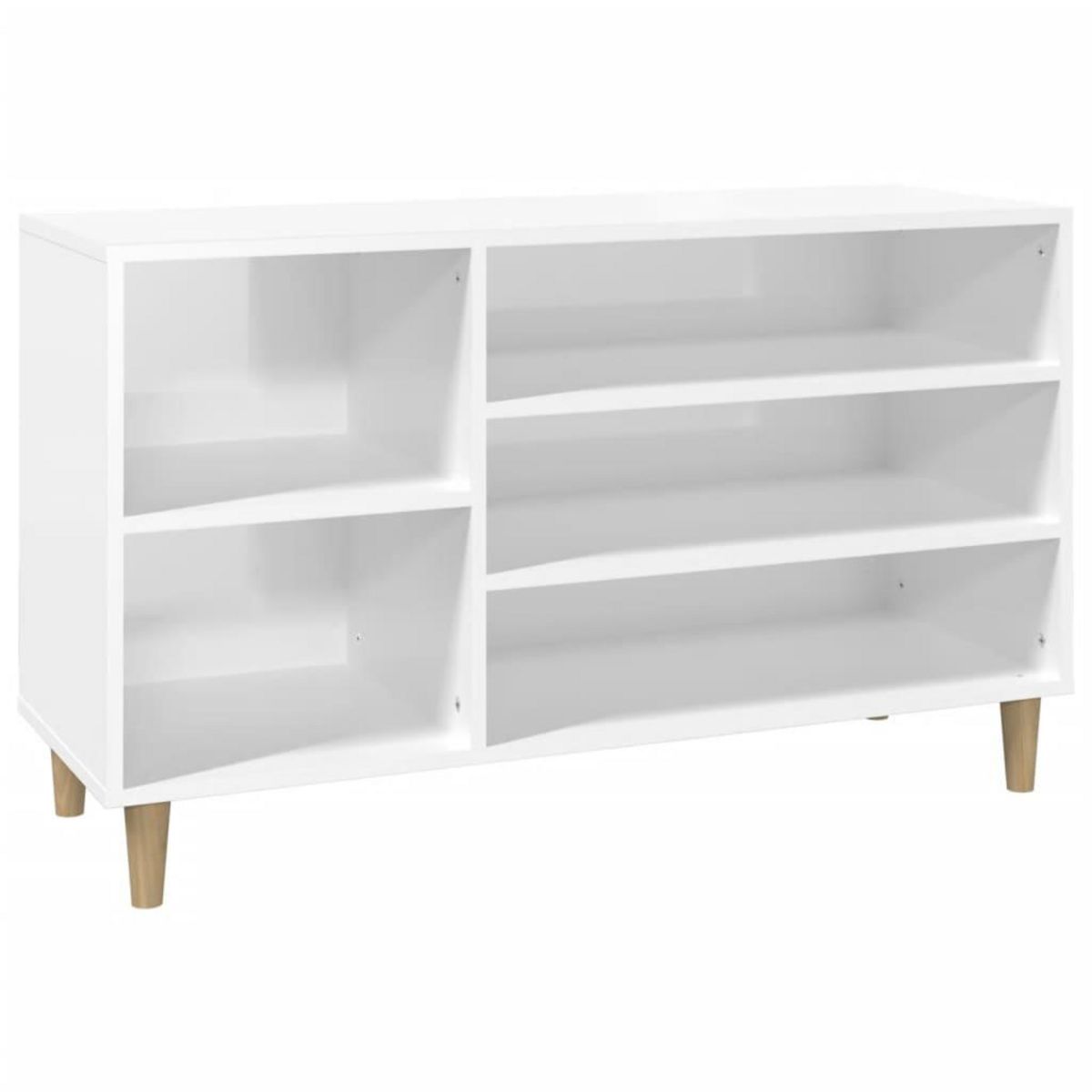 VIDAXL Armoire a chaussure Blanc brillant 102x36x60 cm Bois ingenierie