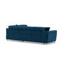 Voir la diapositive 6 : BEST MOBILIER Baoji - canapé d'angle droit 5 places convertible avec têtières et coffre en velours côtelé