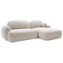Voir la diapositive 5 : BEST MOBILIER Berenice - canapé d'angle droit 4 places convertible avec coffre en tissu bouclette