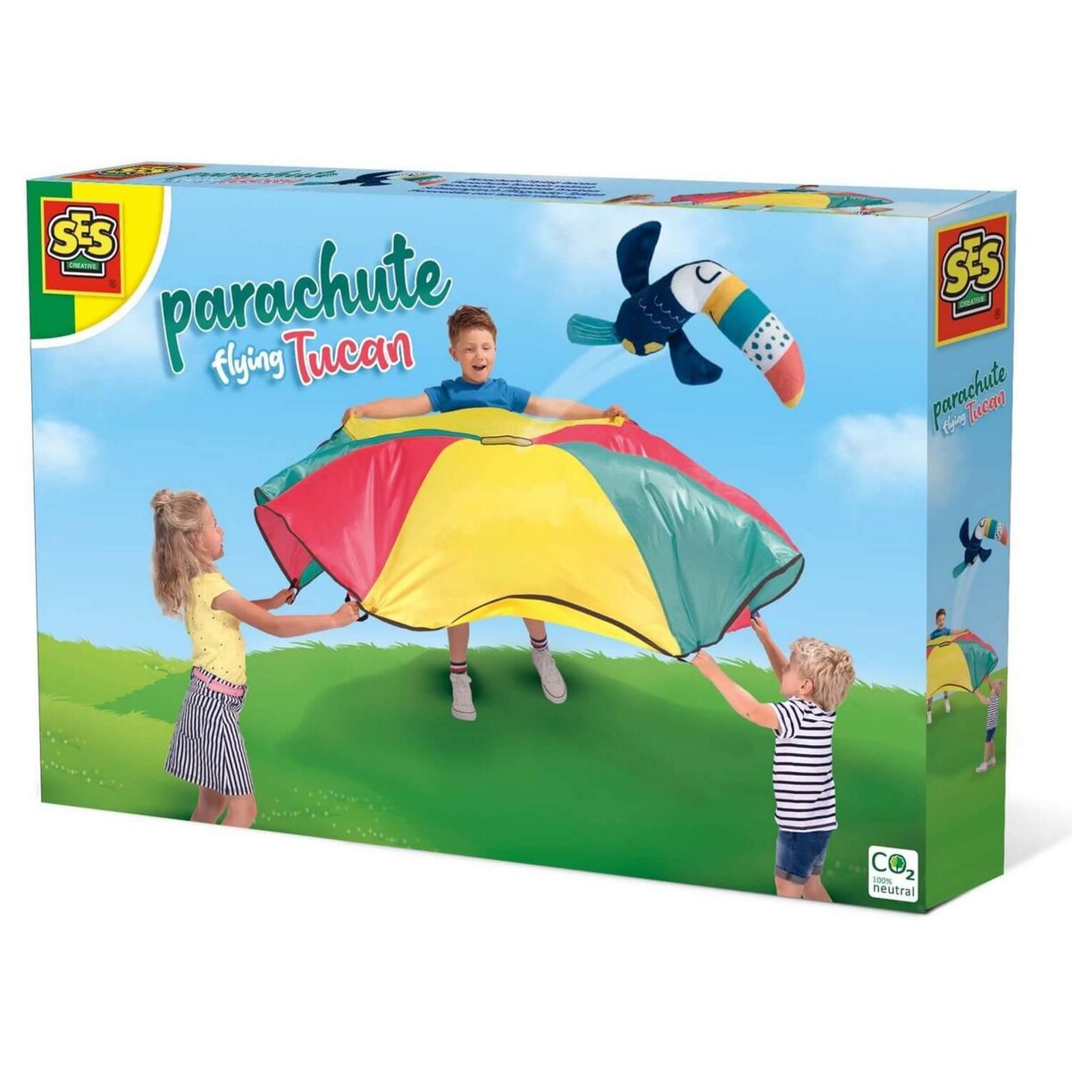 SES Creative Parachute toucan volant