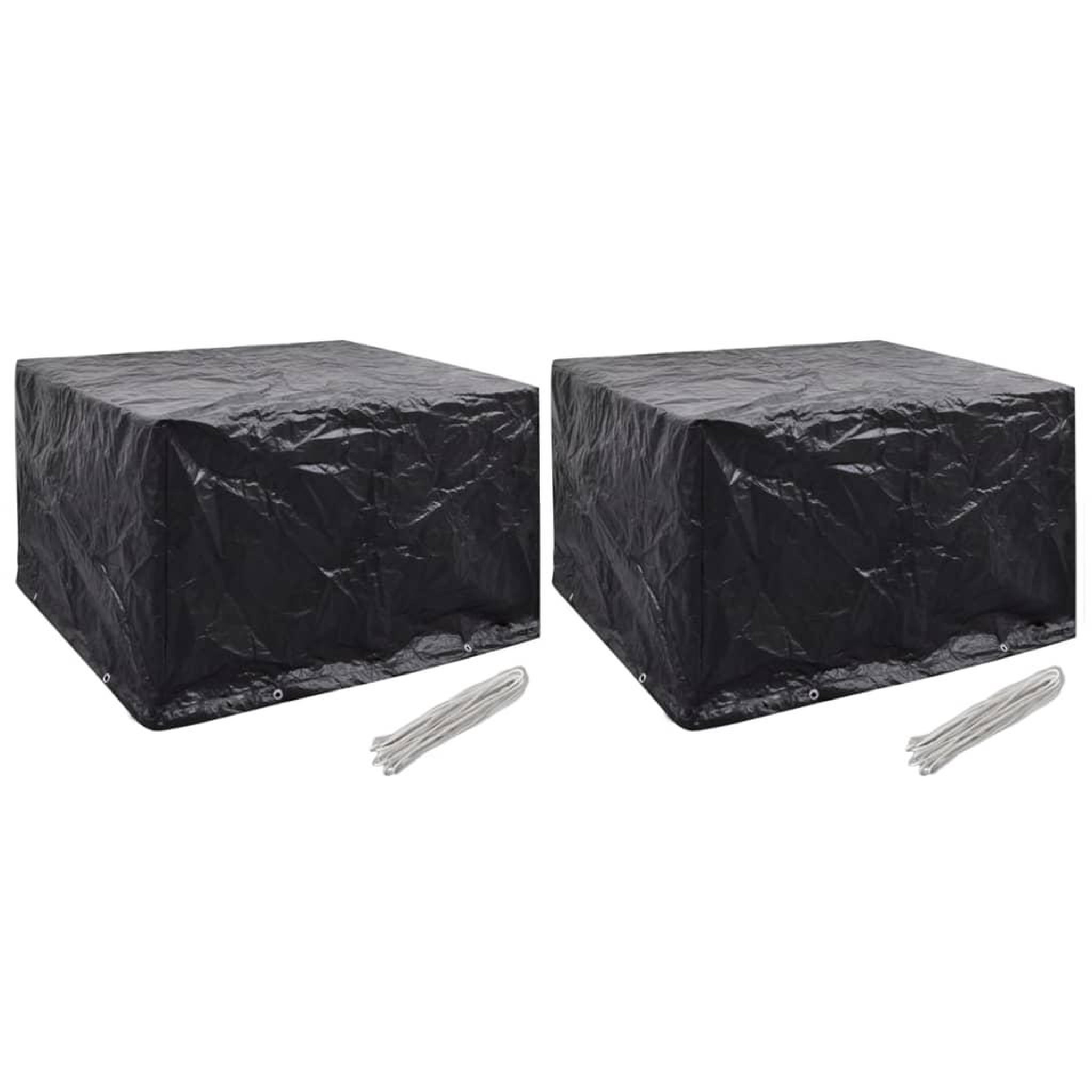 Voir la diapositive 1 : VIDAXL Housses de salon de jardin 2 pcs 8 œillets 135x135x90 cm