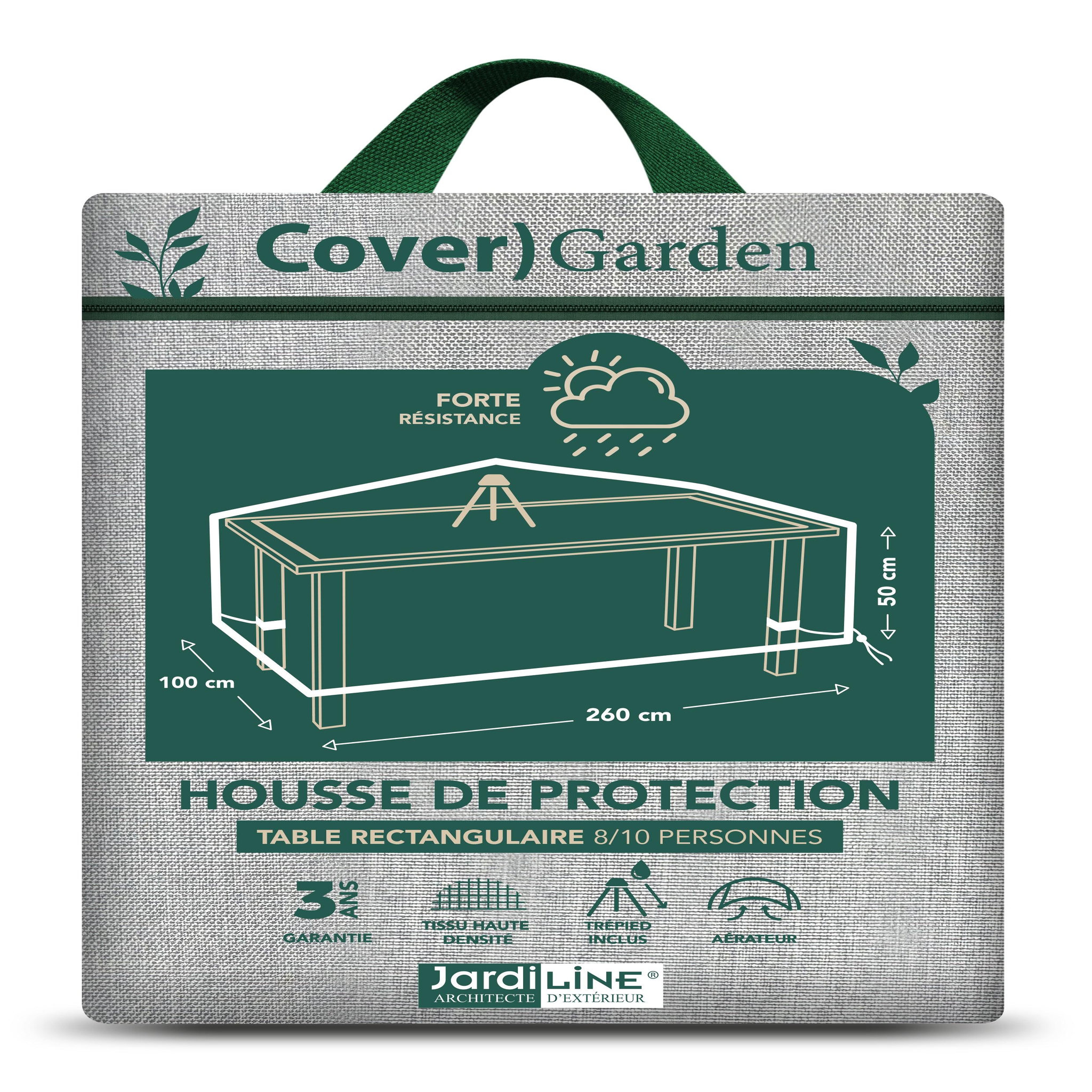 Voir la diapositive 5 : Jardiline Housse cover garden table rect 8/10