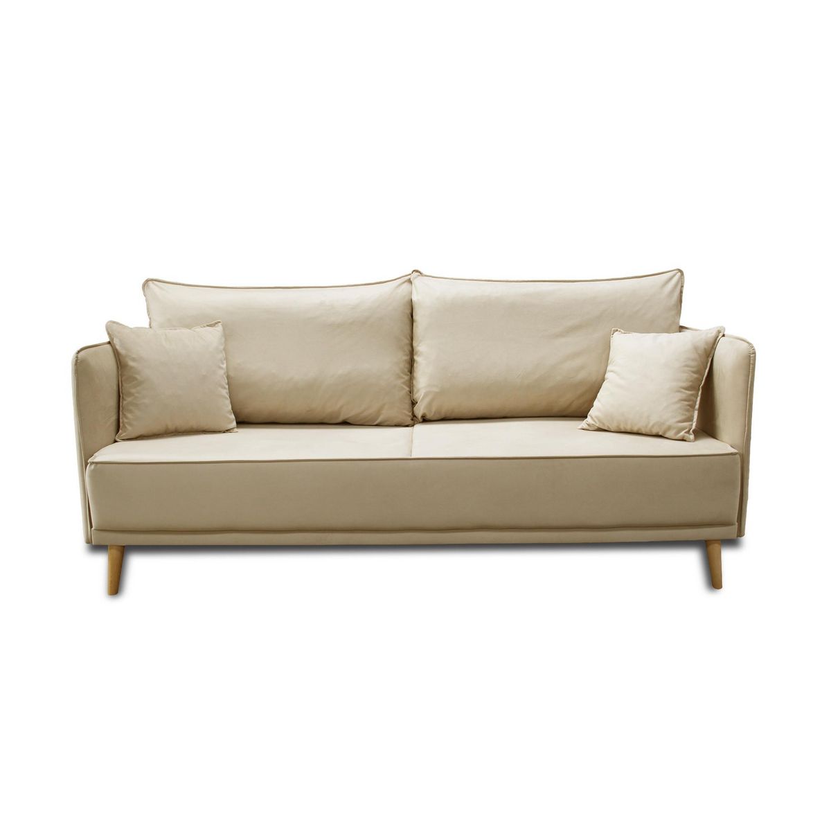 BEST MOBILIER Grenat - canapé 3 places fixe - en velours