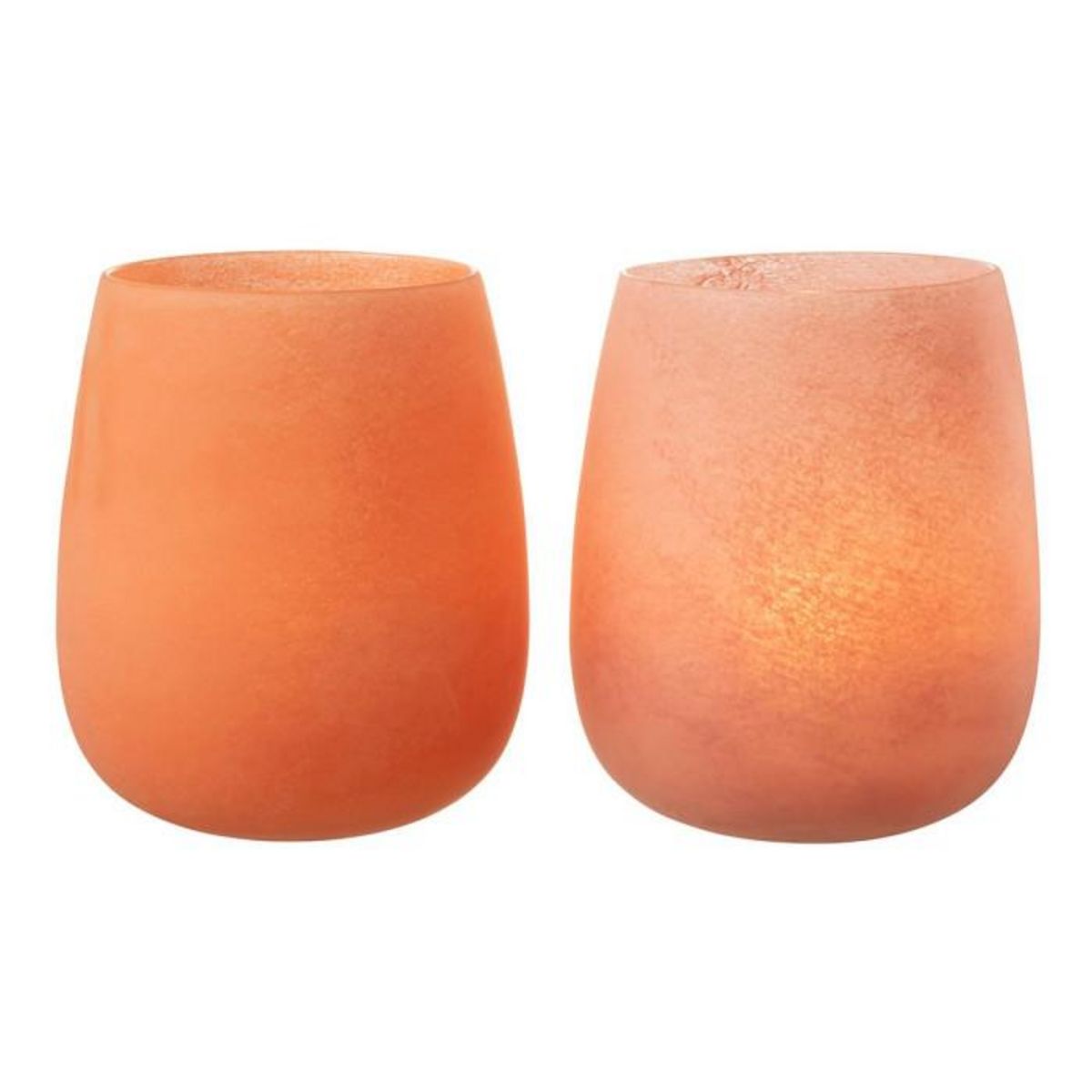 Paris Prix Vase Déco en Verre  Givré  27cm Rose