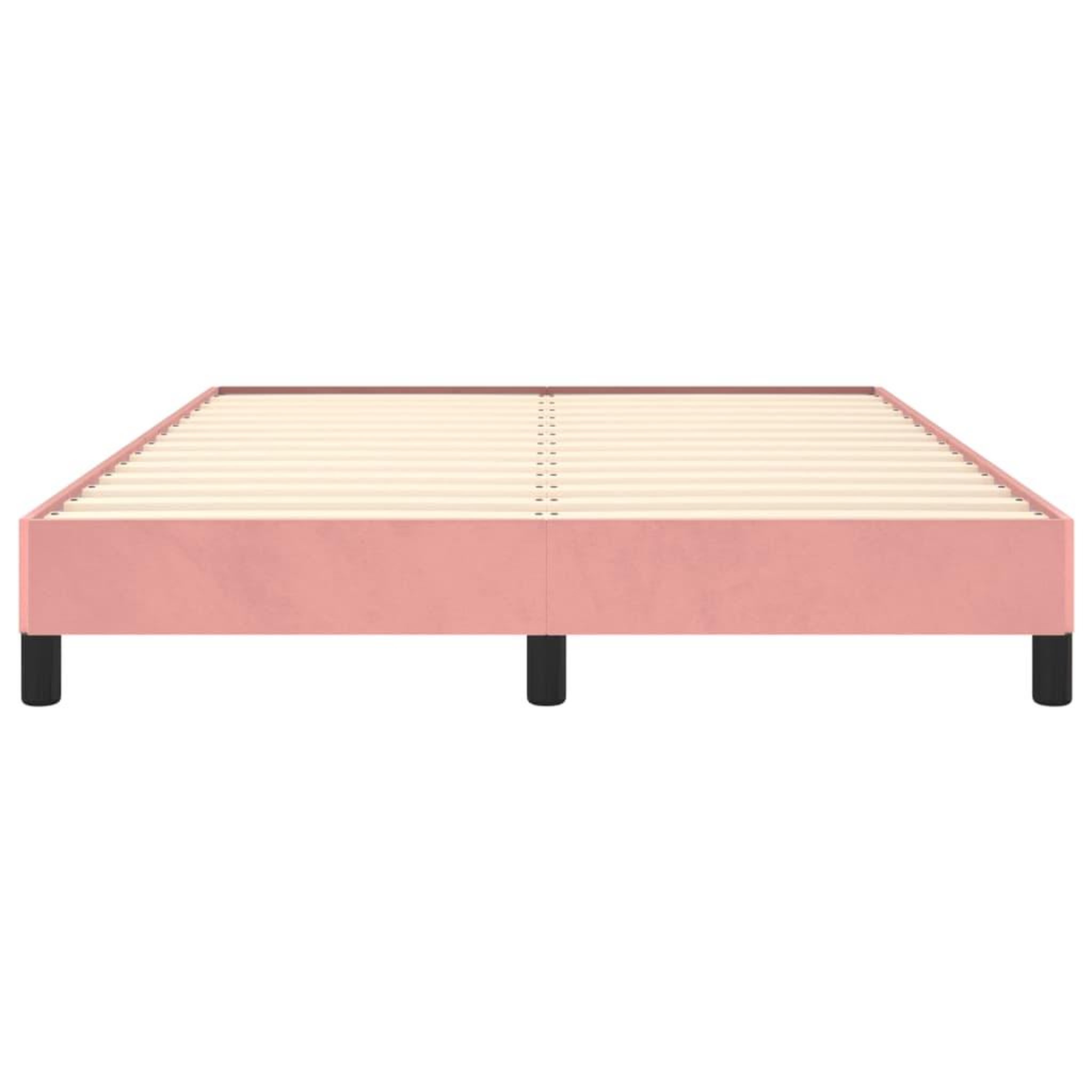 Voir la diapositive 5 : VIDAXL Cadre de lit sans matelas rose 140x190 cm velours
