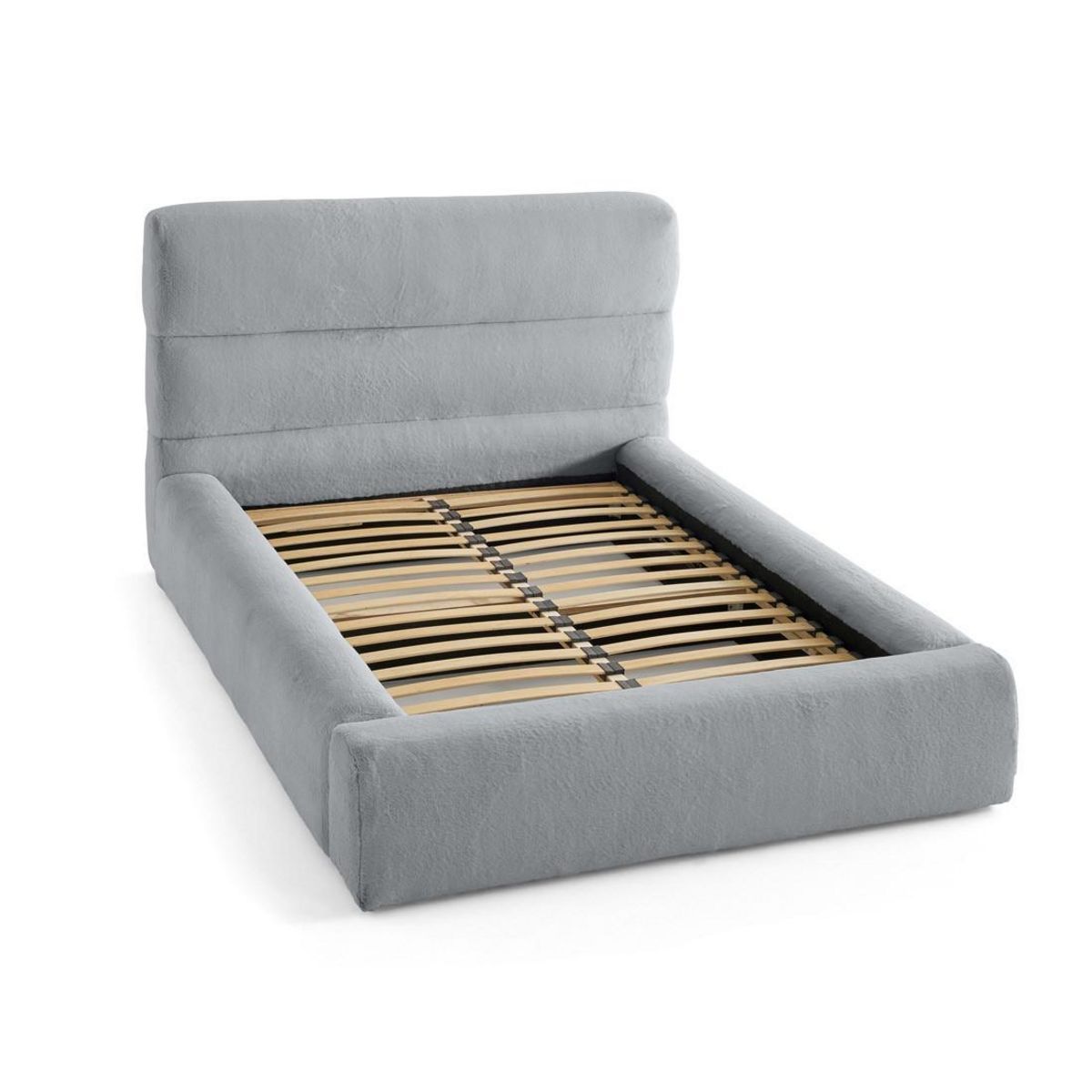 LISA DESIGN Sunset - lit coffre - 140x190 cm - sommier inclus - en fausse fourrure