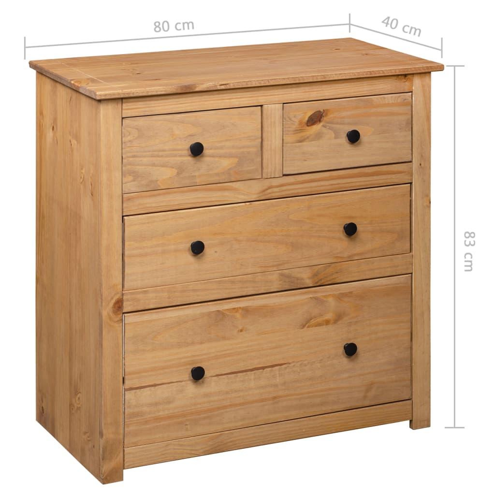Voir la diapositive 6 : VIDAXL Buffet 80x40x83 cm Pin Gamme Panama