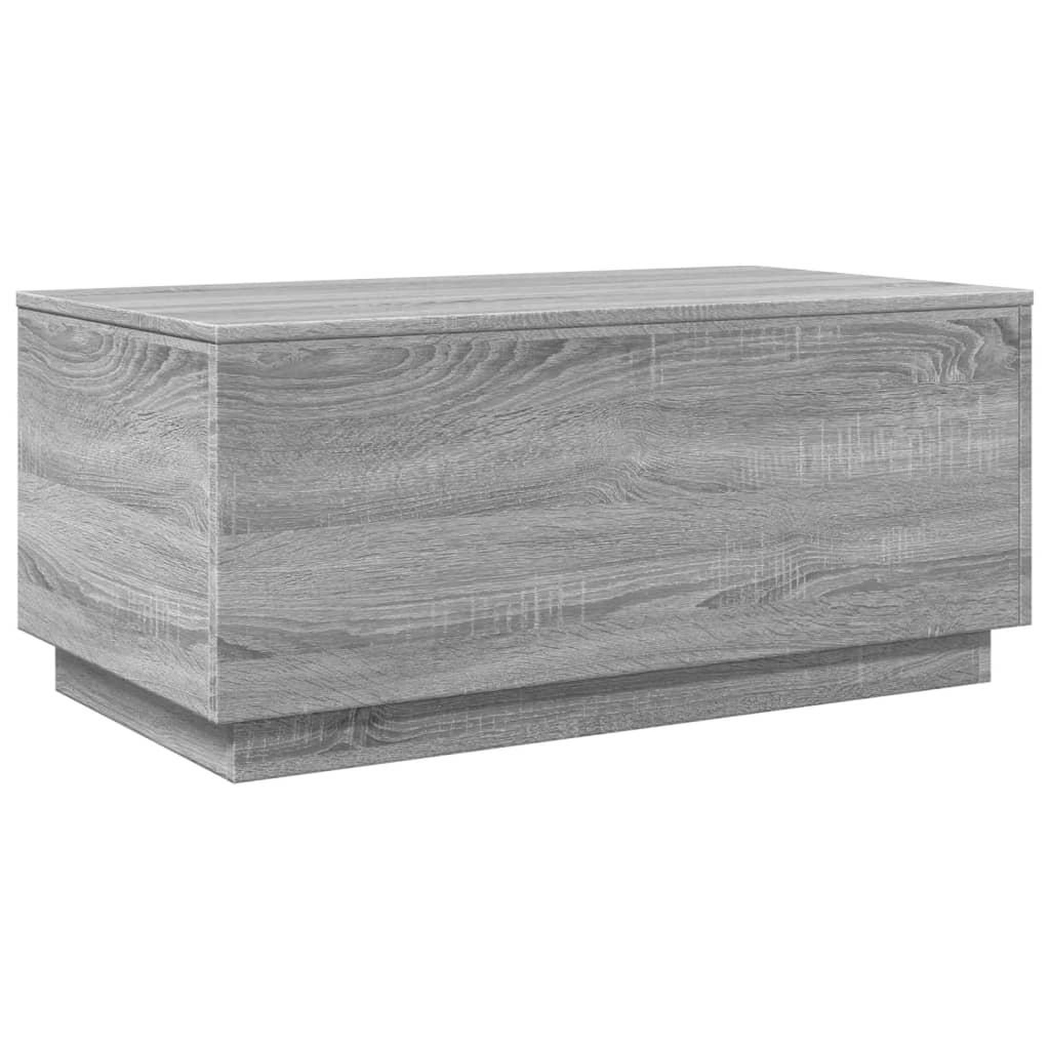 Voir la diapositive 3 : VIDAXL Table basse avec lumieres LED gris sonoma 90x50x40 cm