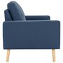 Voir la diapositive 4 : VIDAXL Canape a 2 places Bleu Tissu