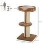 Voir la diapositive 3 : PAWHUT Arbre à chat avec griffoir centre d'activités 2 plateformes coussin marron