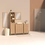 Voir la diapositive 2 : FIVE Colonne 1 porte et 3 niches en bois TASSO - Beige