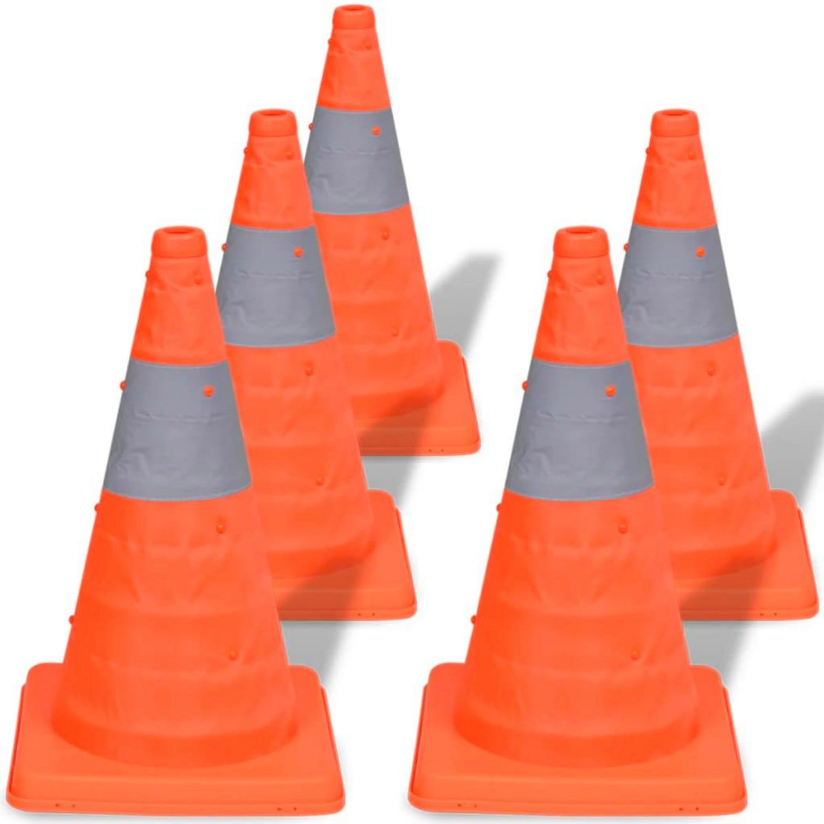 VIDAXL Cones de signalisation escamotables 5 pcs 42 cm