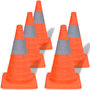 Voir la diapositive 1 : VIDAXL Cones de signalisation escamotables 5 pcs 42 cm