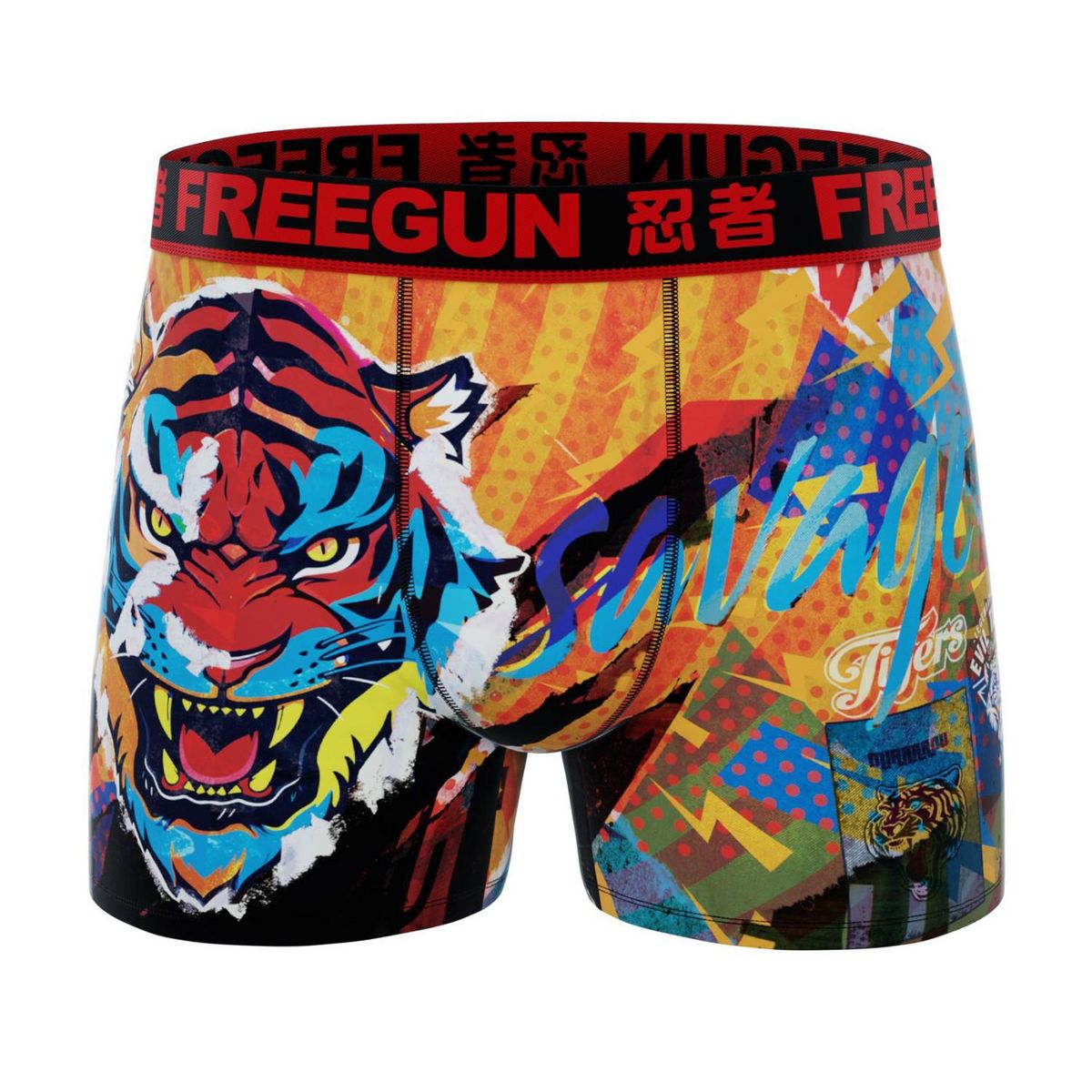 FREEGUN Lot de 3 boxers homme Pop Summer Art