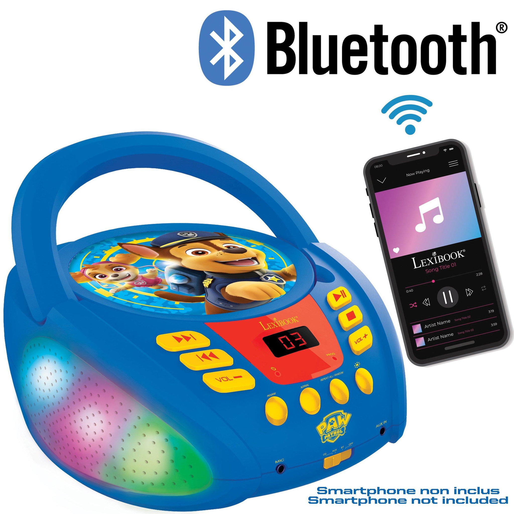 Voir la diapositive 5 : Lexibook Lecteur CD Bluetooth La Pat Patrouille