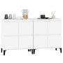 Voir la diapositive 4 : VIDAXL Buffets 2 pcs blanc 60x35x70 cm bois d'ingenierie
