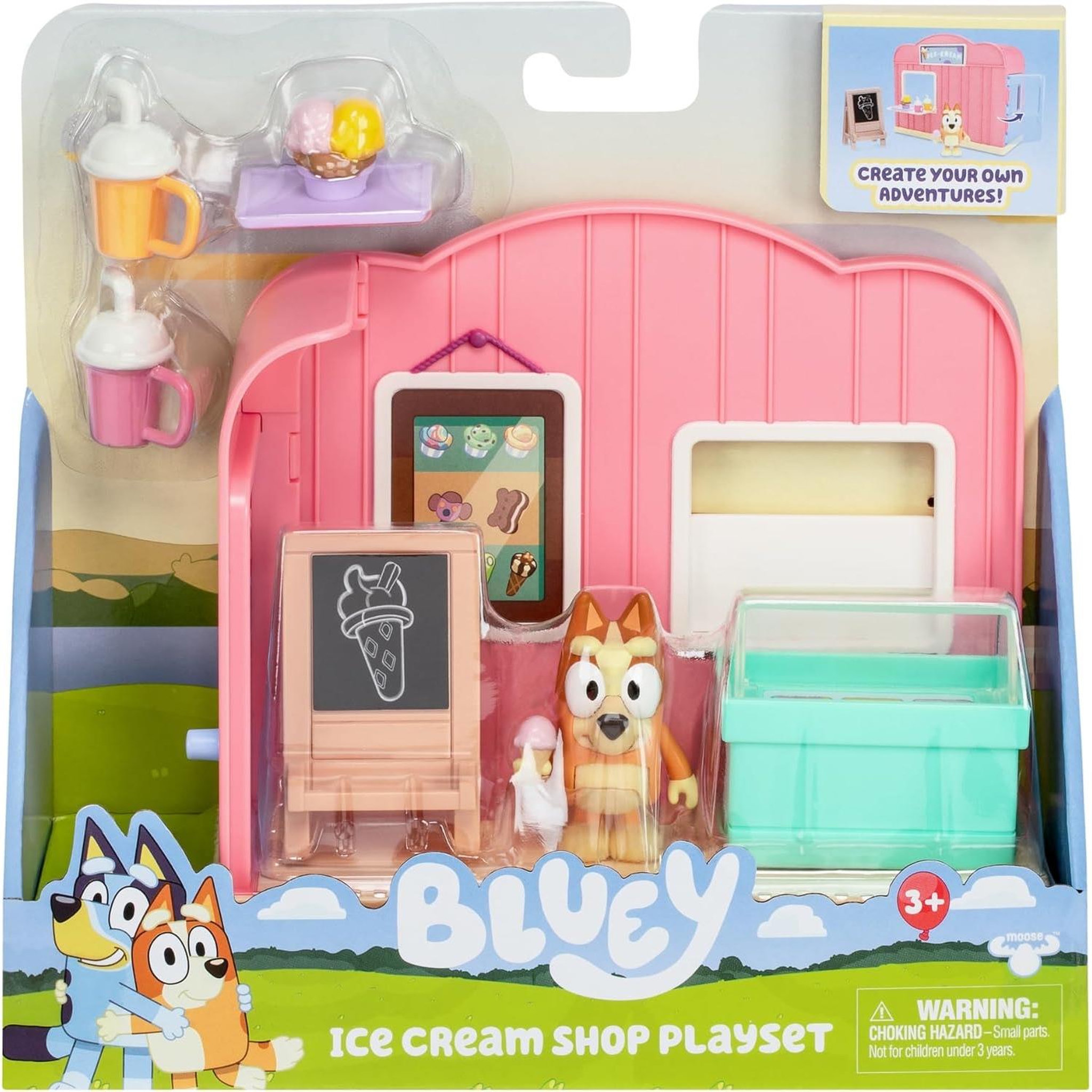 MOOSE TOYS BlueY Mini set de jeu - Magasin de glaces
