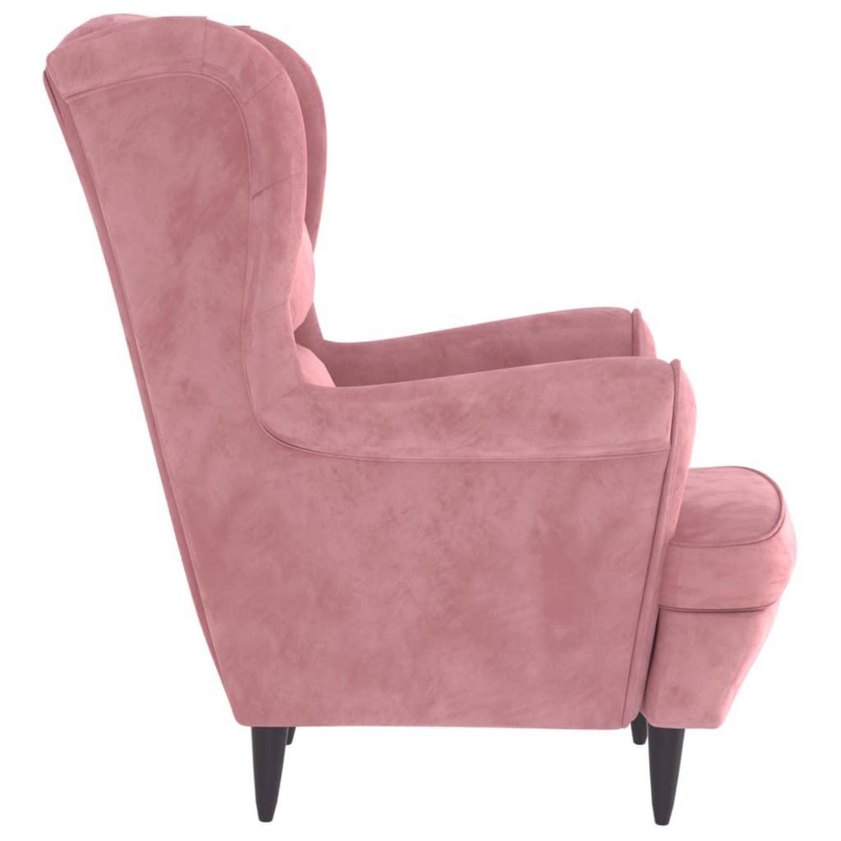 VIDAXL Fauteuil rose velours