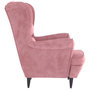 Voir la diapositive 4 : VIDAXL Fauteuil rose velours
