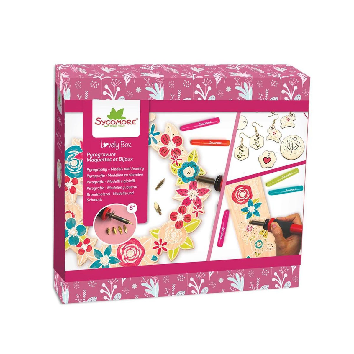 Au Sycomore Lovely box XL - Pyrogravure - Maquette et bijoux