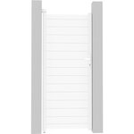 Habitat et Jardin Portillon aluminium  Eric  - 101.2 x 180.9 cm - Blanc