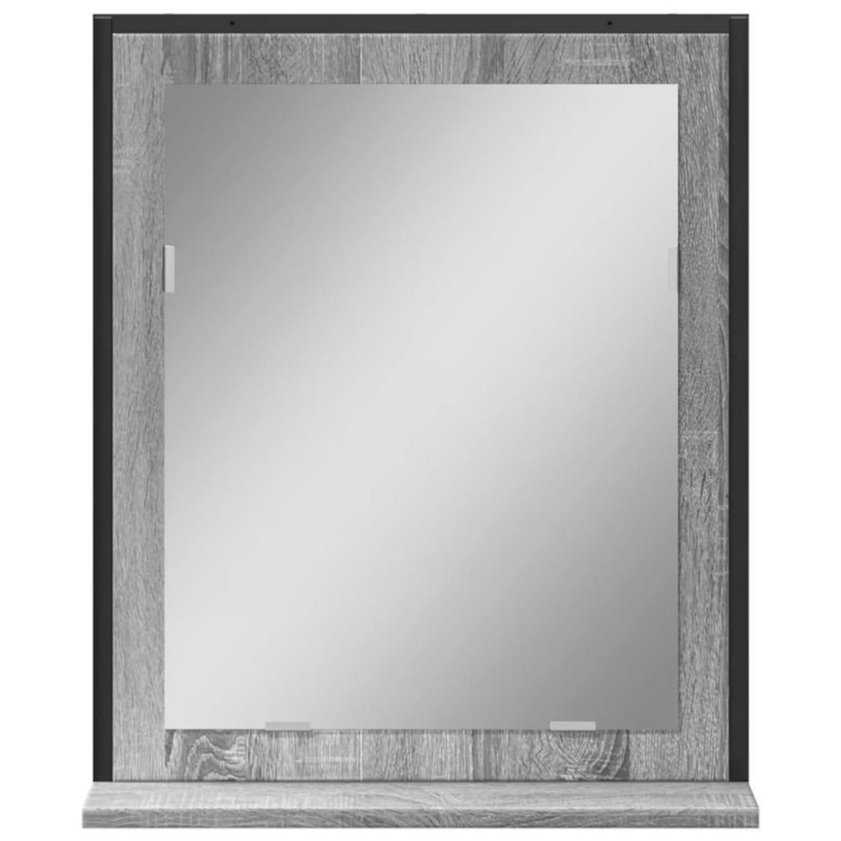 VIDAXL Miroir de salle de bain et etagere sonoma gris bois ingenierie