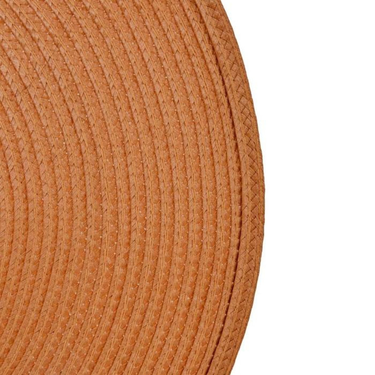 SECRET DE GOURMET Set de Table Rond  Tressé  38cm Terracotta