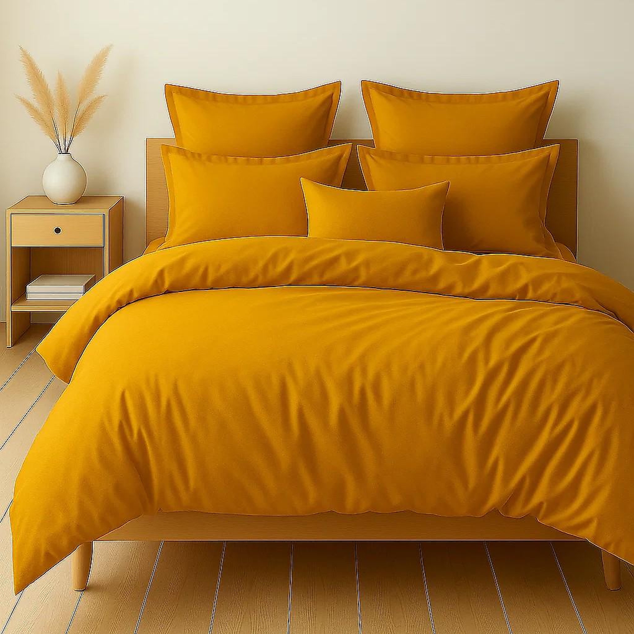 Voir la diapositive 3 : Home collection Taie de traversin 100% coton 57fils