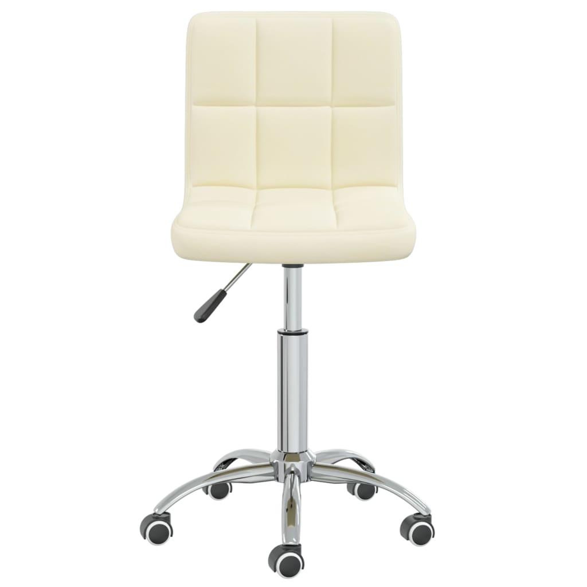 Voir la diapositive 3 : VIDAXL Chaise pivotante de bureau Creme Tissu