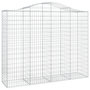 Voir la diapositive 3 : VIDAXL Paniers a gabions arques 12 pcs 200x50x160/180 cm Fer galvanise