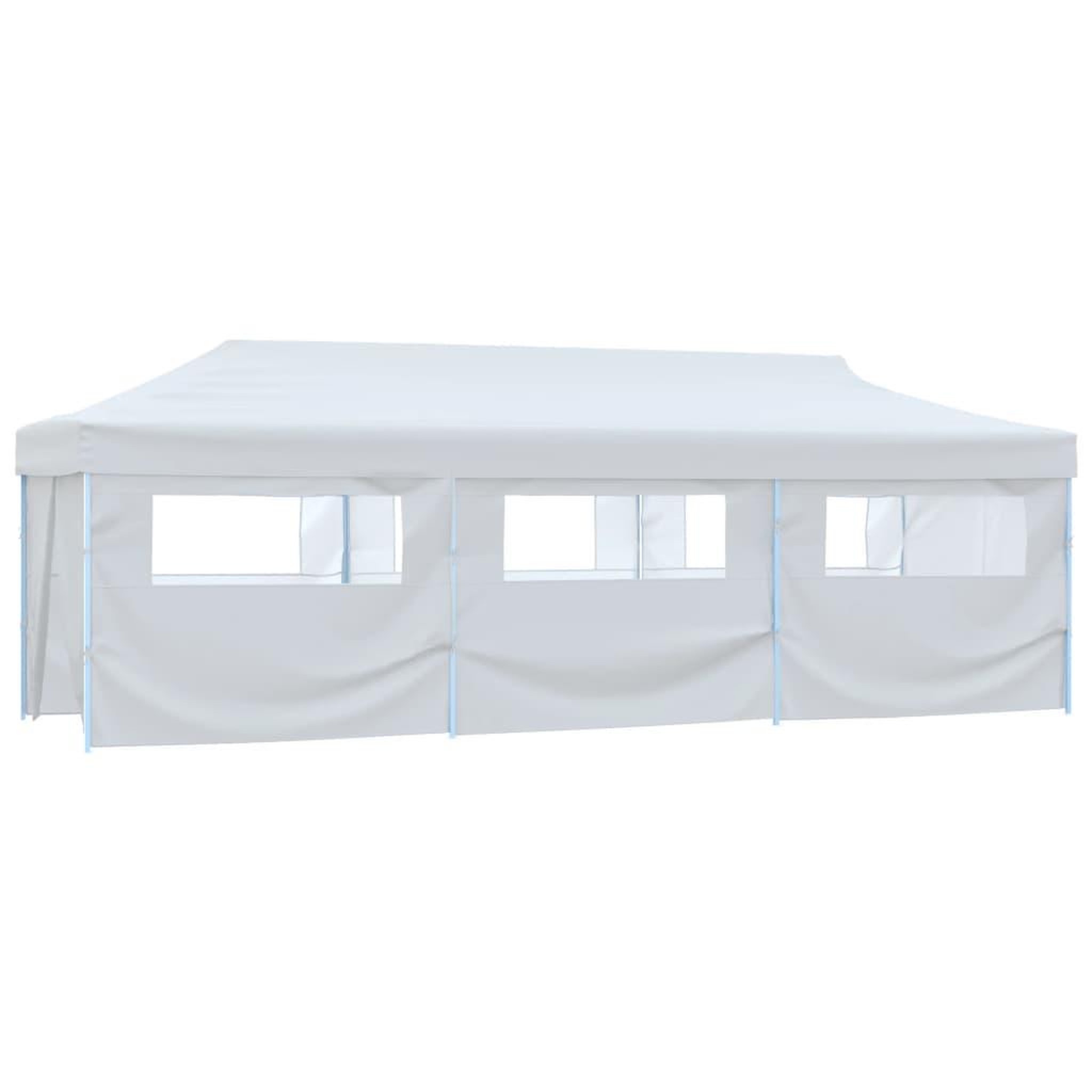 Voir la diapositive 2 : VIDAXL Tente de reception escamotable avec 8 parois 3 x 9 m Blanc