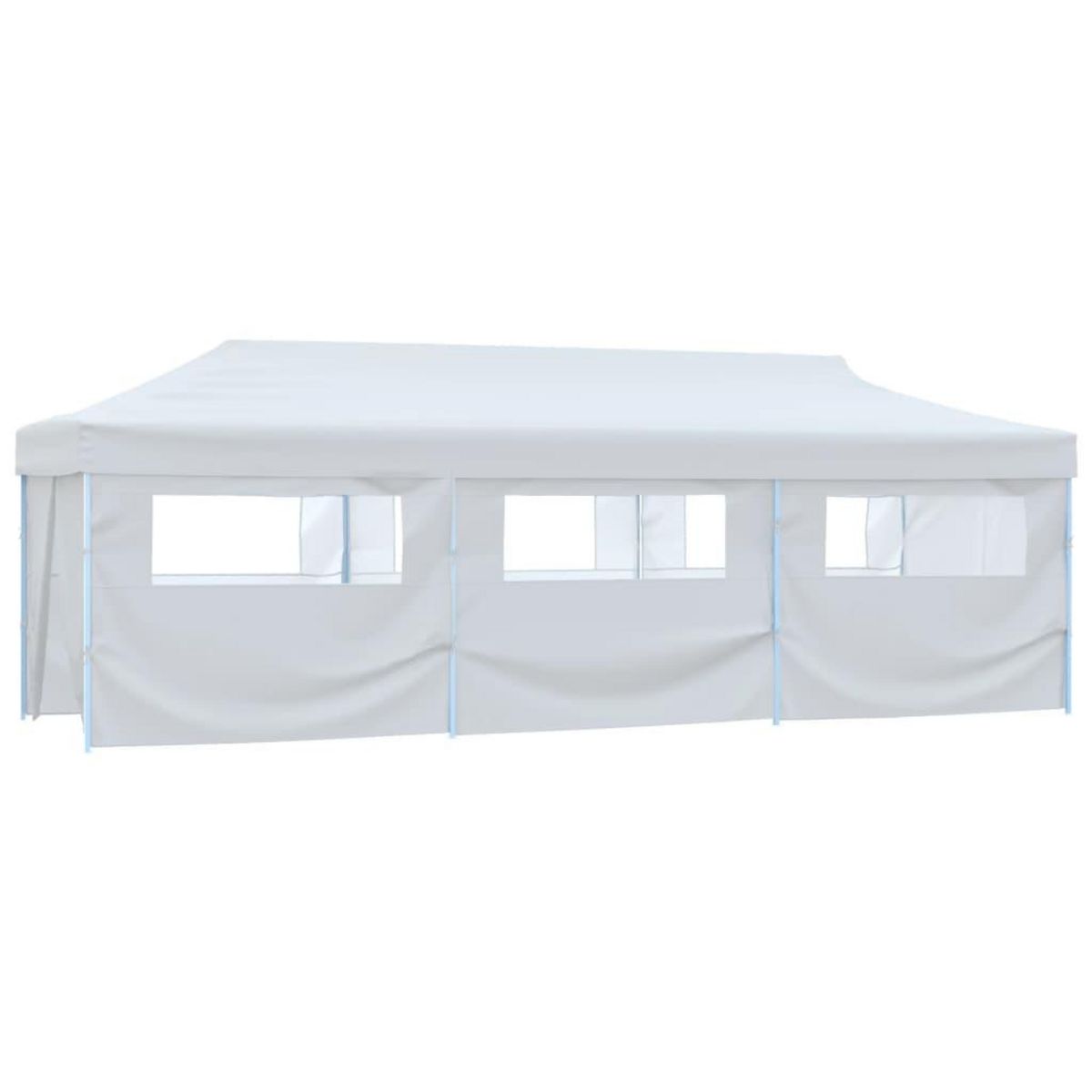 VIDAXL Tente de reception escamotable avec 8 parois 3 x 9 m Blanc