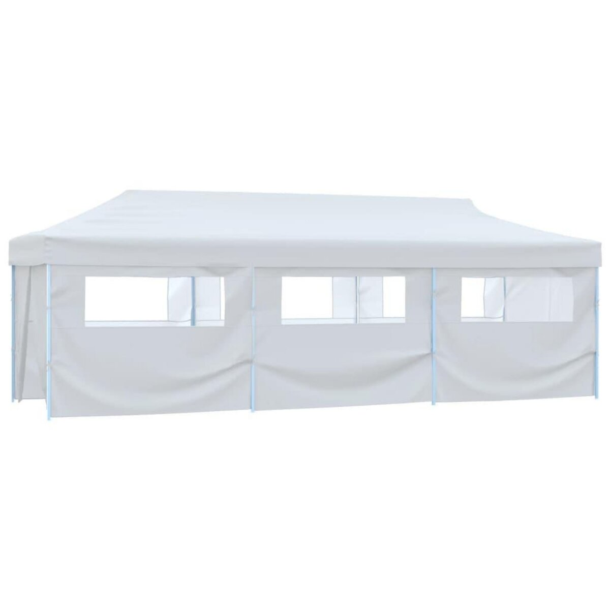 VIDAXL Tente de reception escamotable avec 8 parois 3 x 9 m Blanc