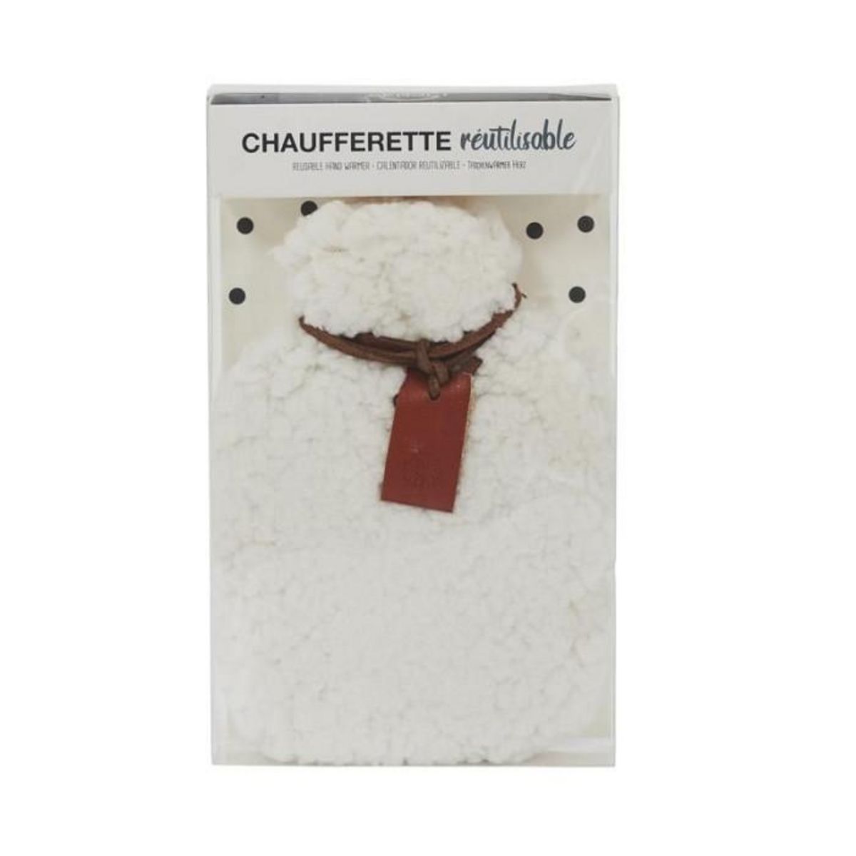 Paris Prix Chaufferette Réutilisable  Sherpa  12cm Blanc