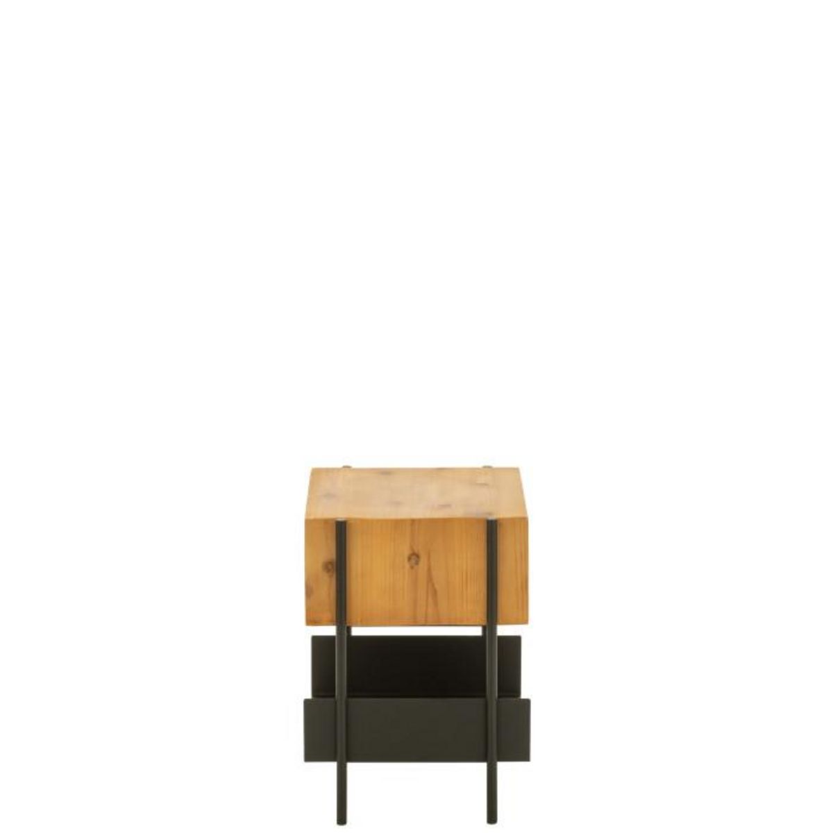 Paris Prix Table de Chevet en Bois  Tina  48cm Noir & Naturel