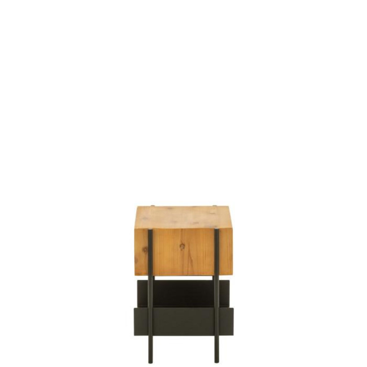 Paris Prix Table de Chevet en Bois  Tina  48cm Noir & Naturel