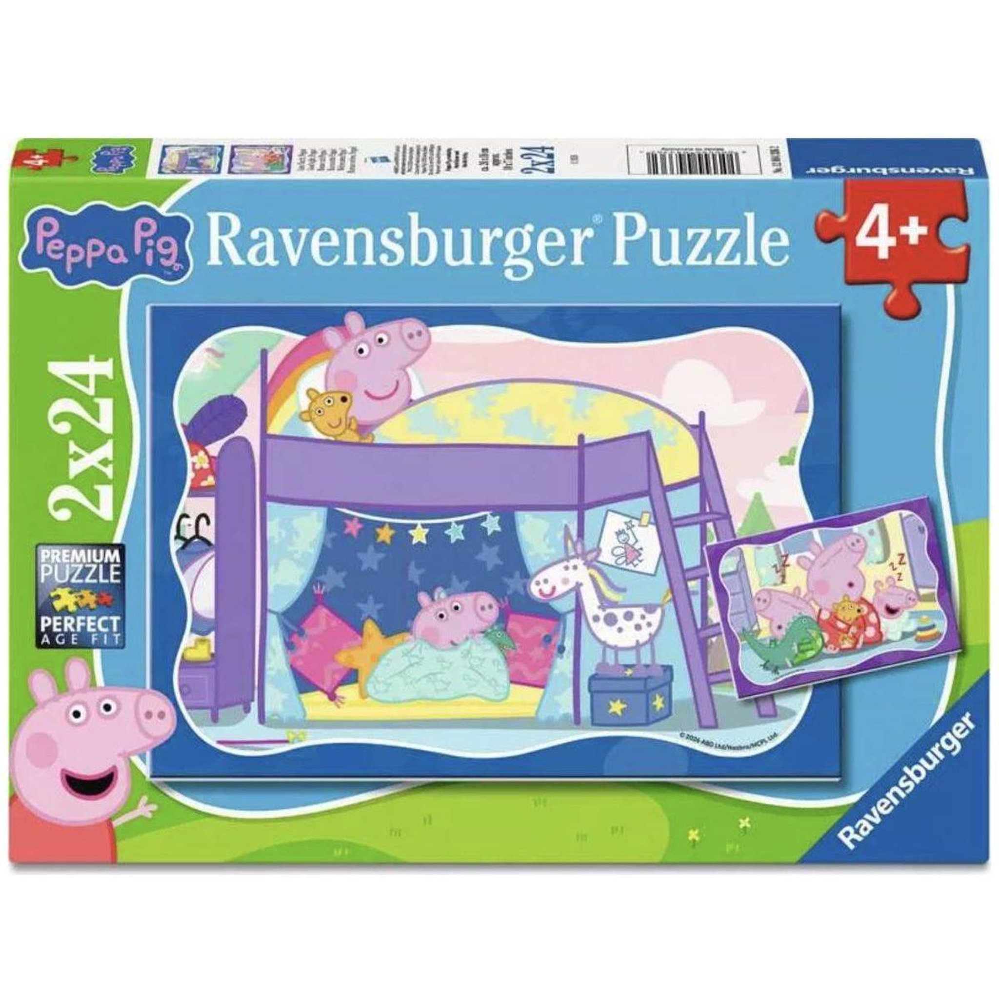 RAVENSBURGER Puzzles enfants 2x24 pieces - peppa pig - bonne nuit peppa
