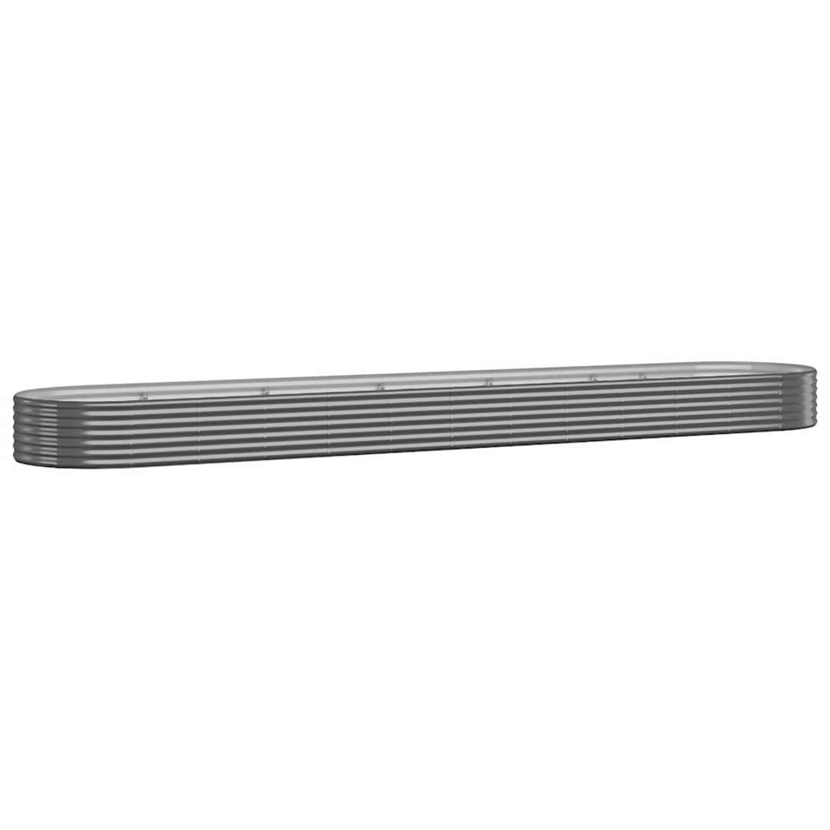 VIDAXL Lit sureleve de jardin Acier galvanise Anthracite