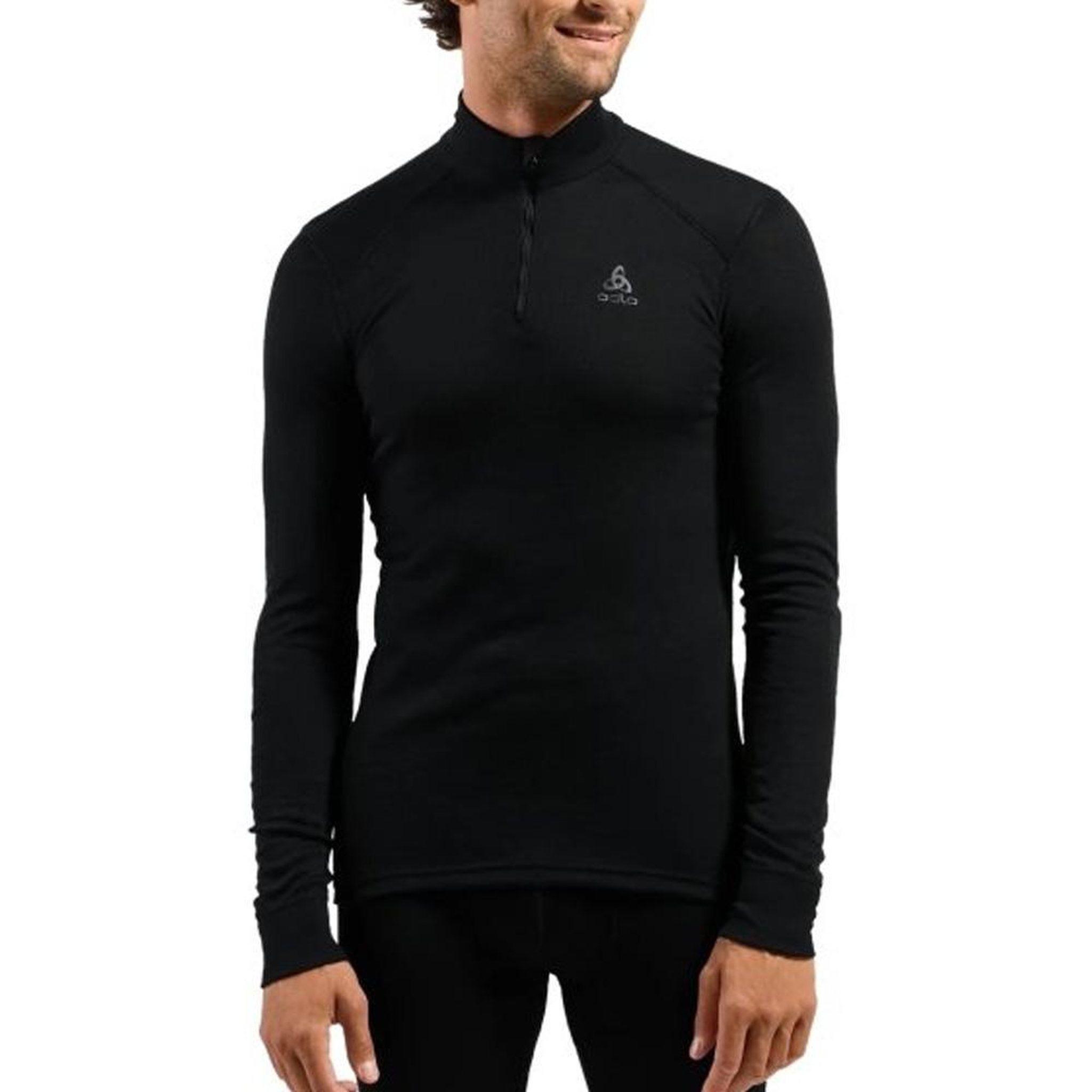 ODLO Haut Thermique manches longues Noir 1/2 ZIP ODLO Turtle. Coloris disponibles : Noir