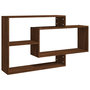 Voir la diapositive 2 : VIDAXL Etagere murale Chene marron 104x20x58,5 cm Bois d'ingenierie