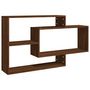 Voir la diapositive 2 : VIDAXL Etagere murale Chene marron 104x20x58,5 cm Bois d'ingenierie