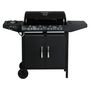 Voir la diapositive 3 : Habitat et Jardin Barbecue gaz  Festa 5  - 5 brûleurs dont 1 latéral - 12.9 Kw- Noir
