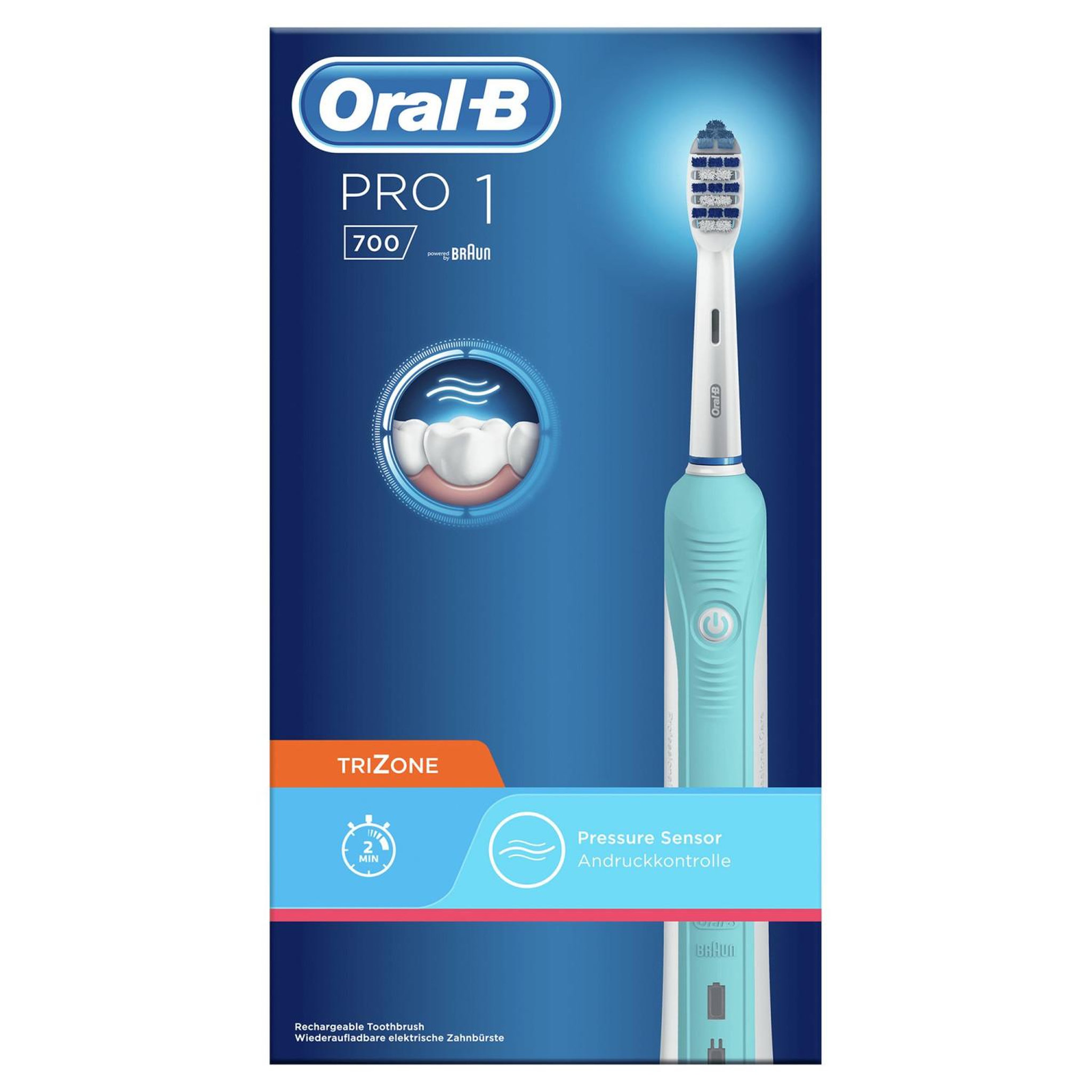 Voir la diapositive 3 : ORAL B Oral-B TriZone 700 Adulte Brosse à dents rotative oscillante Bleu