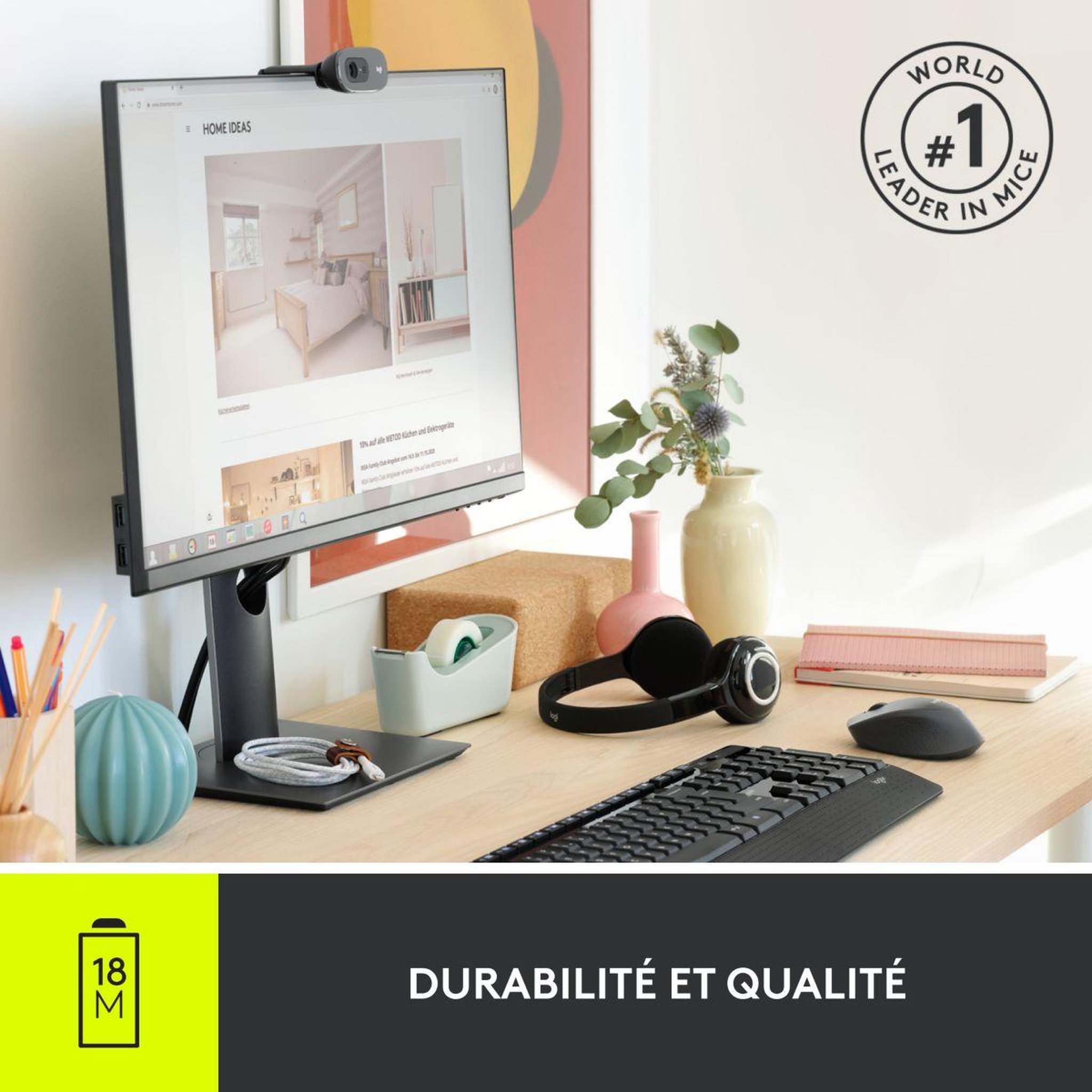 Voir la diapositive 5 : Logitech Souris sans fil M280 Noire